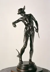 Perseus Arming, öntött 1910-ben (bronz)