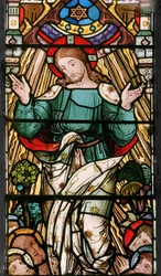 Christ In Majesty, 1867 körül (festett üveg)