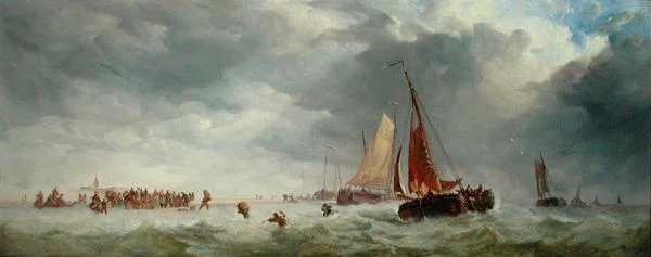 Scheveningen Beach (olaj a panelen)