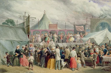 Látogatás a cirkuszban, 1885 körül