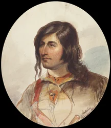 Antoine, vezető vadász, 1837 körül (akvarell papíron)