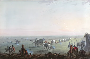 Táborbontás napkeltekor, 1837