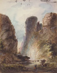 Ördögkapu, 1850-60 körül (mosás, toll és tinta papíron)
