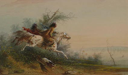 A Platte folyón úszó jávorszarvas