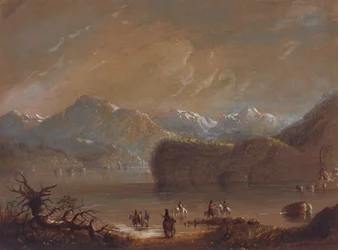 Lake, Wind River Mountains, 1837 körül (akvarell, papír)