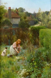 Vadvirágok szedése a sövényben, 1895