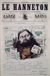 Gustave Courbet, a „Le Hanneton” magazin borítójának illusztrációja, 1867. június 13.