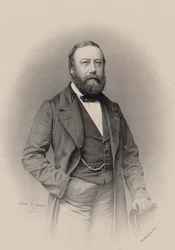 Gustave Nadaud zeneszerző és sanzonnár portréja 1820-1893, 1862.