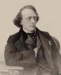 Henry Litolff zongoraművész és zeneszerző portréja 1818-1891, 1858.