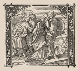A nibelungok. Kriemhild búcsúja, 1840-1841.