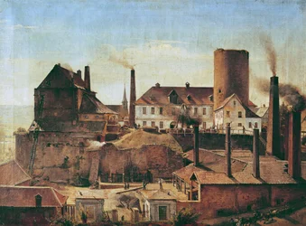 A Harkort-gyár a wetter-i várnál, kb. 1834