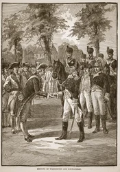 Washington és Rochambeau találkozása, pub. 1896