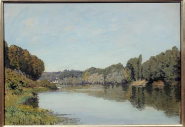 La seine a Bougival. Alfred Sisley festménye (1839-1899)