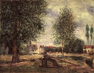 Moret-sur-Loing-i tájkép