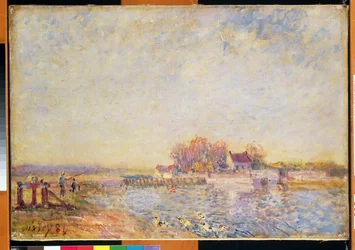 Folyói jelenet kacsákkal, 1881