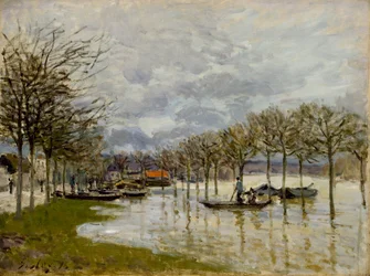 Az árvíz a Saint-Germain felé vezető úton, 1876