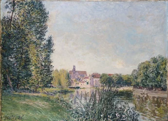 A Loing és a Moret-i templom, 1886