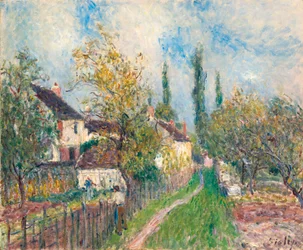 Egy ösvény Les Sablonsban – Alfred Sisley festménye (1839-1899)