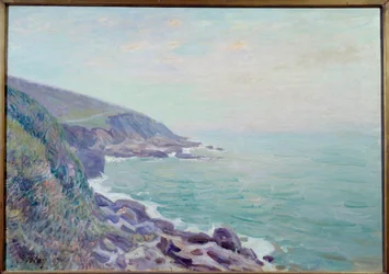 Wales partjainak kilátása a ködben Alfred Sisley (1839-1899) festménye 1897 V. 0,65x0,92 m Rouen, Szépművészeti Múzeum
