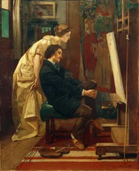 A.Stevens, A festő és modellje