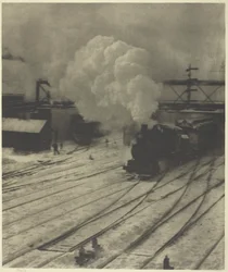 A vasúti udvar, tél, 1903.