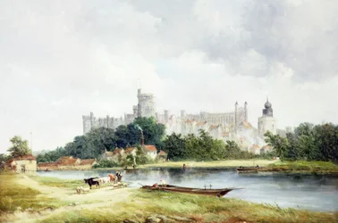 Windsori kastély a Brocas Meadowsról