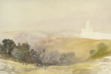 Durham a Red Hillsből, 1880-86 (akvarell grafit felett, papíron)