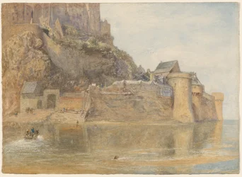 A várfalak, Mont St. Michel, Franciaország