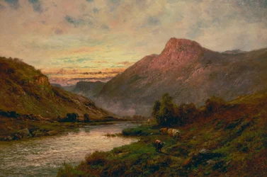 The Tay at Sunset, Dunkeld (olaj)