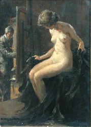 A stúdió (olaj, panel)