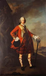 John Campbell, Loudon 4. grófjának portréja ezrede egyenruhájában, amely Loudon felföldijeiként ismert, 1747