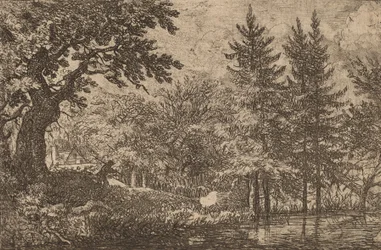 Fenyőfák a víznél, valószínűleg c. 16451656.