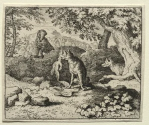 Reynard, a róka: Borz jön, hogy figyelmeztesse Reynardot.