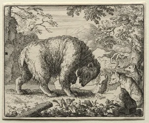 Reynard, a róka: Reynard mézet ígér a medvének.