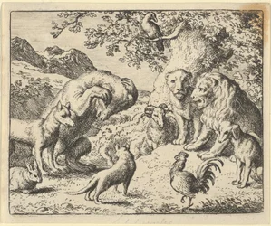 A medve igazságot keres az oroszlántól Renard ellen, 1650-75.