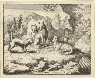 A macska felszólítja Renardot, hogy jelenjen meg a törvényszék előtt, 1650-75.