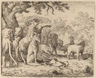 A kos megáldja Reynardot, valószínűleg c. 16451656.