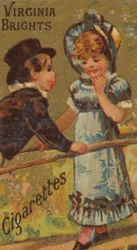 A Girls and Children N64 sorozatból, amely Virginia Brights cigarettákat reklámoz Allennek és..., 1886.