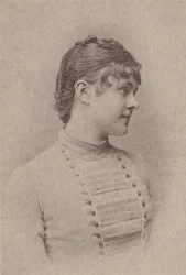 Lili Rupp, az N67 színésznők sorozatból, amely a Virginia Brights cigarettákat reklámozza A... számára, kb. 1888.