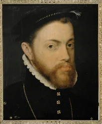 Philipp II of Spain (festmény fára)