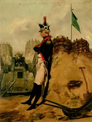 Alexander Hamilton (1757-1804) a New York-i tüzérség egyenruhájában