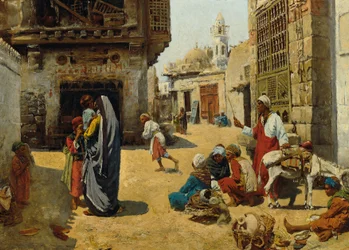 Kairói utca, 1890-1900 körül (olaj, tábla)