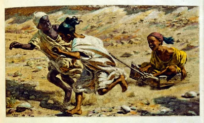 Dinet illusztrációja a "Káprázatok" arab életképekből. 1906. A Mirages, Scenes De La Vie Arab című kötetet Etienne Dinet illusztrálta Silman Ben Ibrahim Bamer kommentárjával. Nasreddine Dinet Alphonse-Etienne Dinet néven született; (1861-1929) francia szár