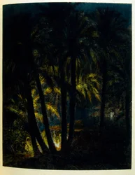 Dinet illusztrációja a "Káprázatok" arab életképekből. 1906. A Mirages, Scenes De La Vie Arab című kötetet Etienne Dinet illusztrálta Silman Ben Ibrahim Bamer kommentárjával. Nasreddine Dinet Alphonse-Etienne Dinet néven született; (1861-1929) francia szár