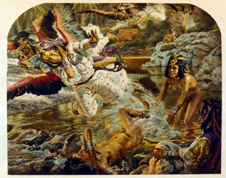 Illusztráció: Dinet az arab élet „Mirages” című darabjából. 1906. Mirages, Scénes De La Vie Arab című filmet Etienne Dinet illusztrálta Silman Ben Ibrahim Bamer kommentárjával. Nasreddine Dinet Alphonse-Étienne Dinet néven született; (1861-1929) francia ke
