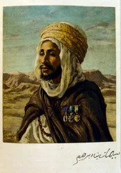 Illusztráció: Dinet az arab élet „Mirages” című darabjából. 1906. Mirages, Scénes De La Vie Arab című filmet Etienne Dinet illusztrálta Silman Ben Ibrahim Bamer kommentárjával. Nasreddine Dinet Alphonse-Étienne Dinet néven született; (1861-1929) francia ke