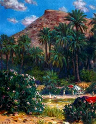 Oasis by Nasreddine Dinet (Alphonse-Étienne Dinet). 1861 1929. francia orientalista festő 1918