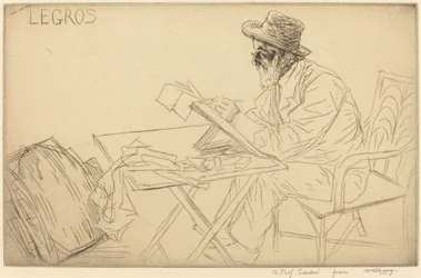 Alphonse Legros vázlatrajz.