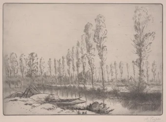 Les Tourbieres: Amiens közelében (rézkarc)
