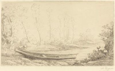 Férfi ponttal, jobb oldali figura (Pecheurs des truites)